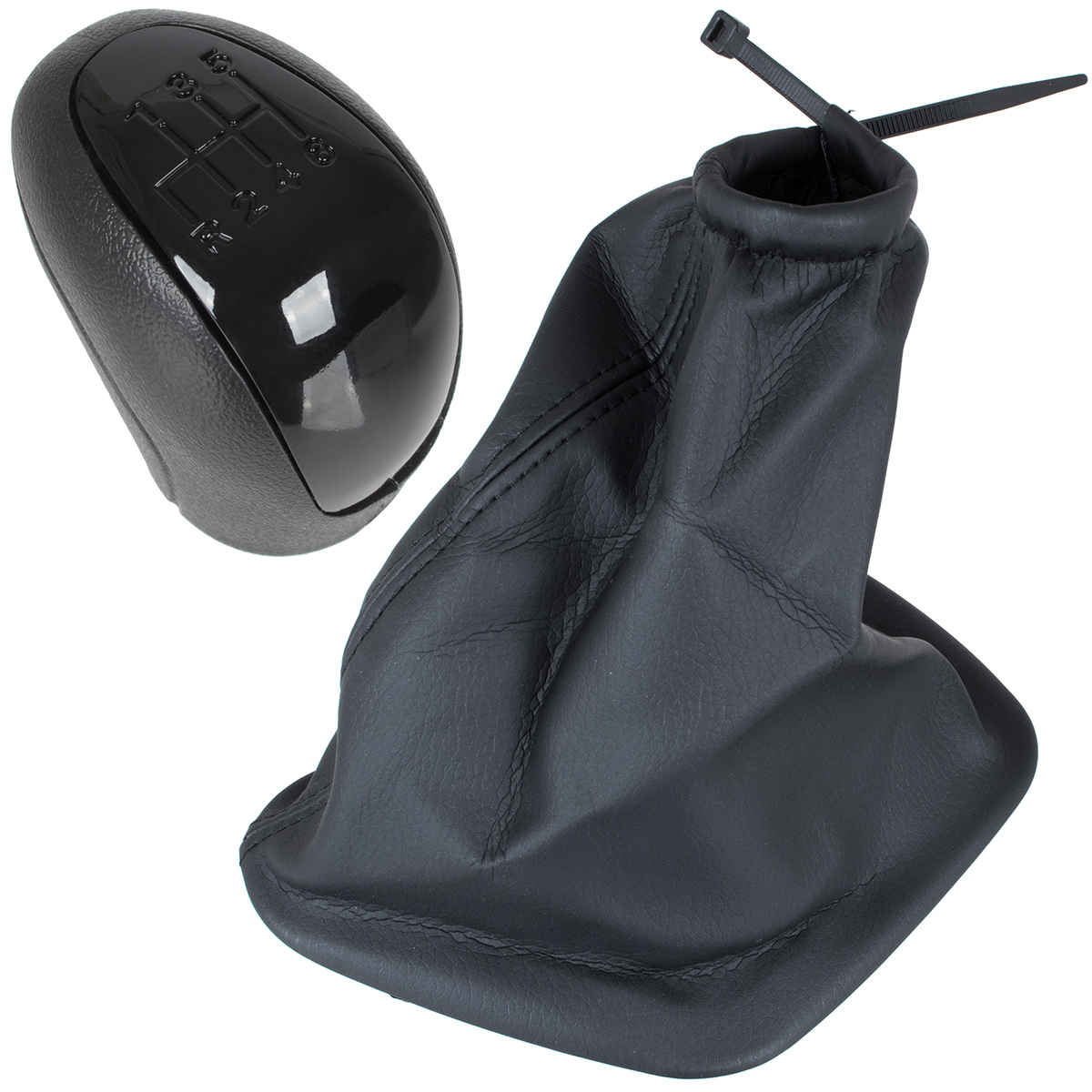 Schaltknauf BLACK EDITION in 6-Gang + Schaltmanschette mit Rahmen für Mercedes Sprinter 906 ab 2006-