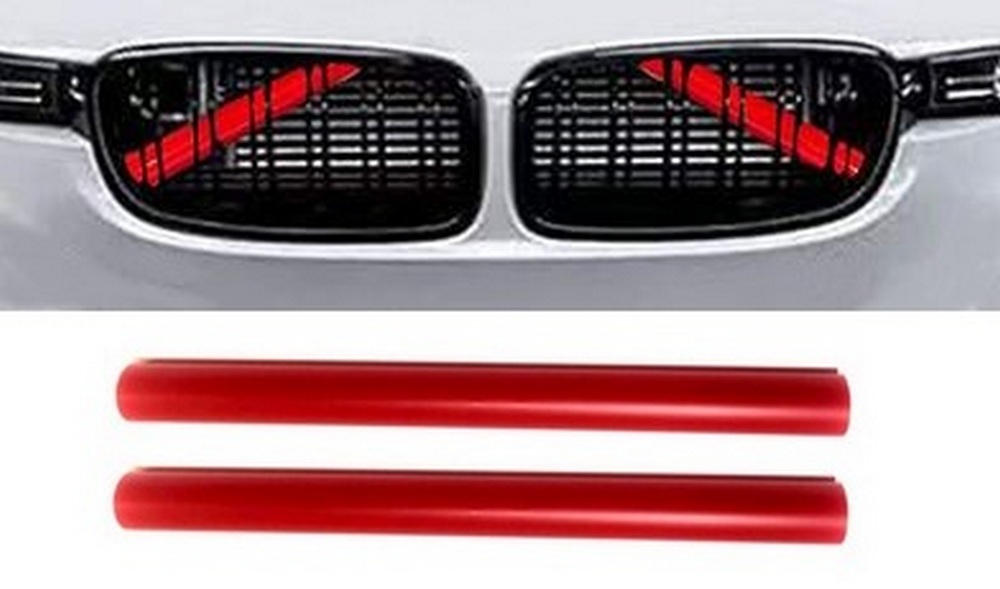 2x Kühlergrill Streben in Rot hinter dem Kühlergrill für BMW G20 G21 G28 ab 2018-