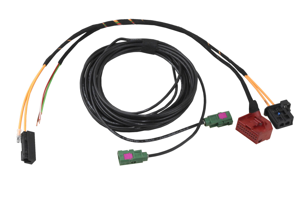 Original Kufatec Kabelbaum Kabel Adapter TV Tuner inklusive LWL für Audi Q7 4L MMI 3G