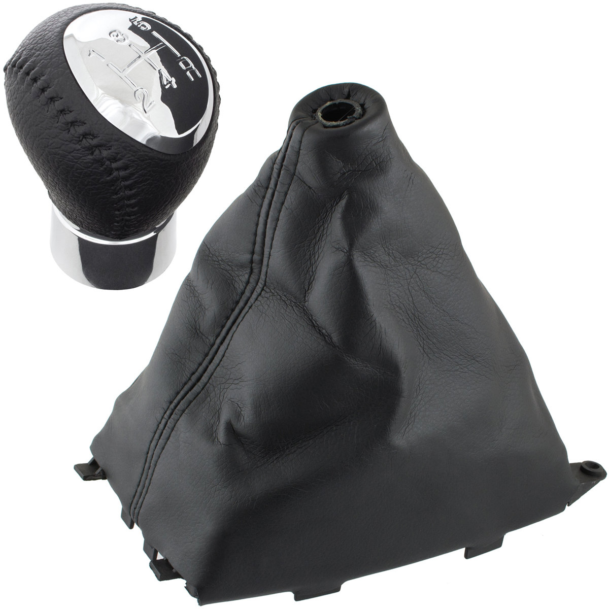 Schaltknauf Knauf 10mm Gewinde 5-Gang Schaltmanschette Manschette + Rahmen für Mazda 6 GG GY 2002-2008