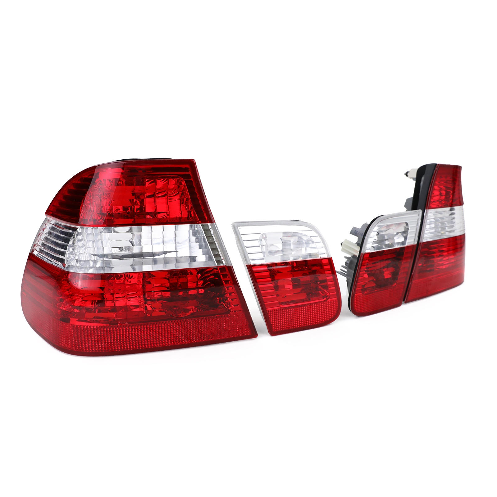 LED Rückleuchten Set 3er BMW E46 Mod. Bj 5/98-9/01 Limo Smoke In Kreis