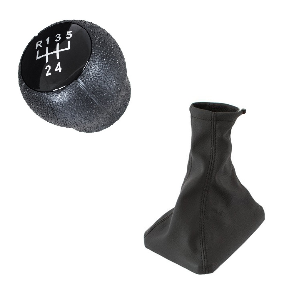 Schaltknauf Knauf 5-Gang Schaltmanschette Manschette + Rahmen SCHWARZ GLANZ für Opel Vectra B 95-03