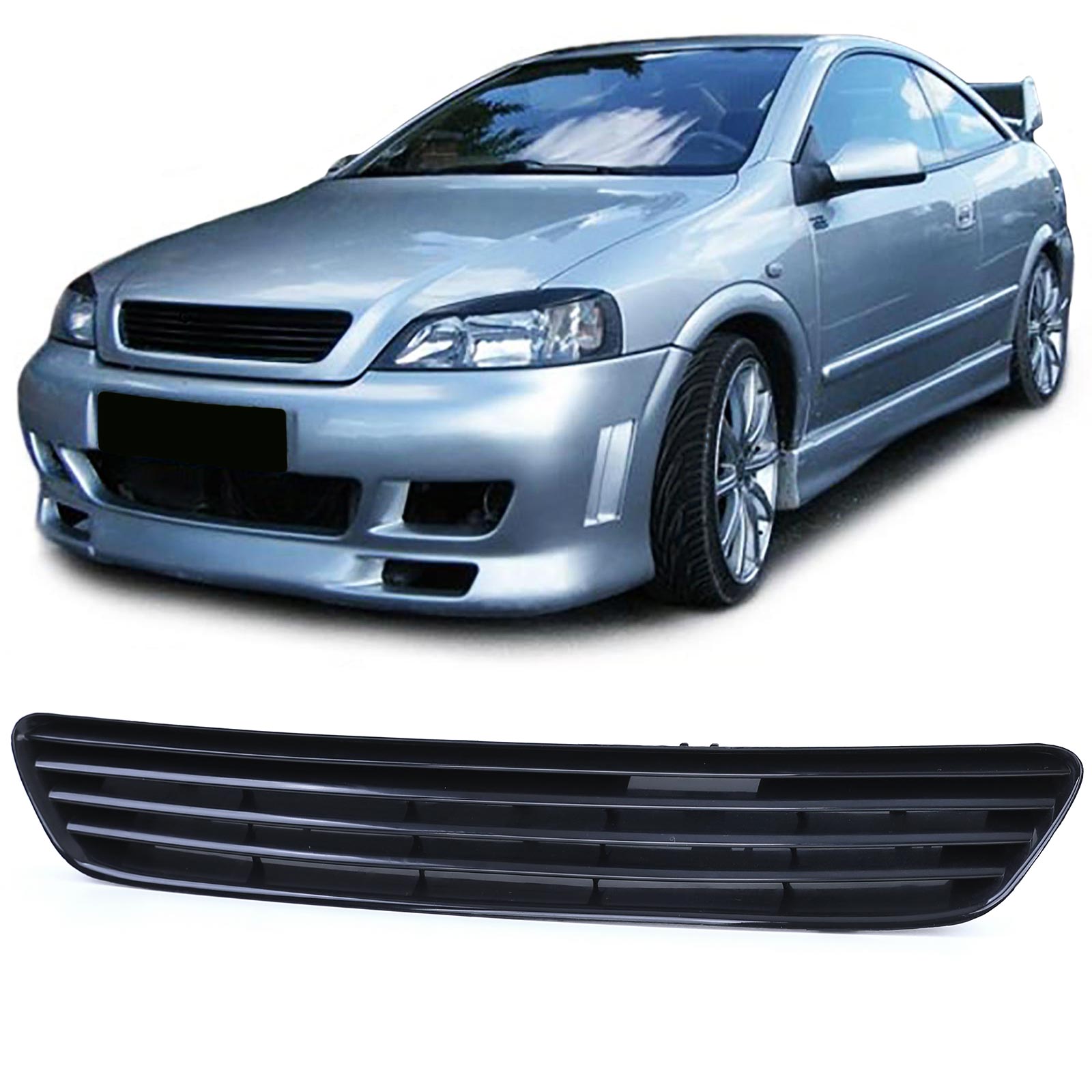 Kühlergrill Sportgrill Grill Schwarz für Opel Astra G 97-04