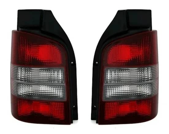 Rückleuchten Heckleuchten Rot LINKS + RECHTS für VW T5 Bus + Transporter 2003-2009 Nur mit Heckklappe