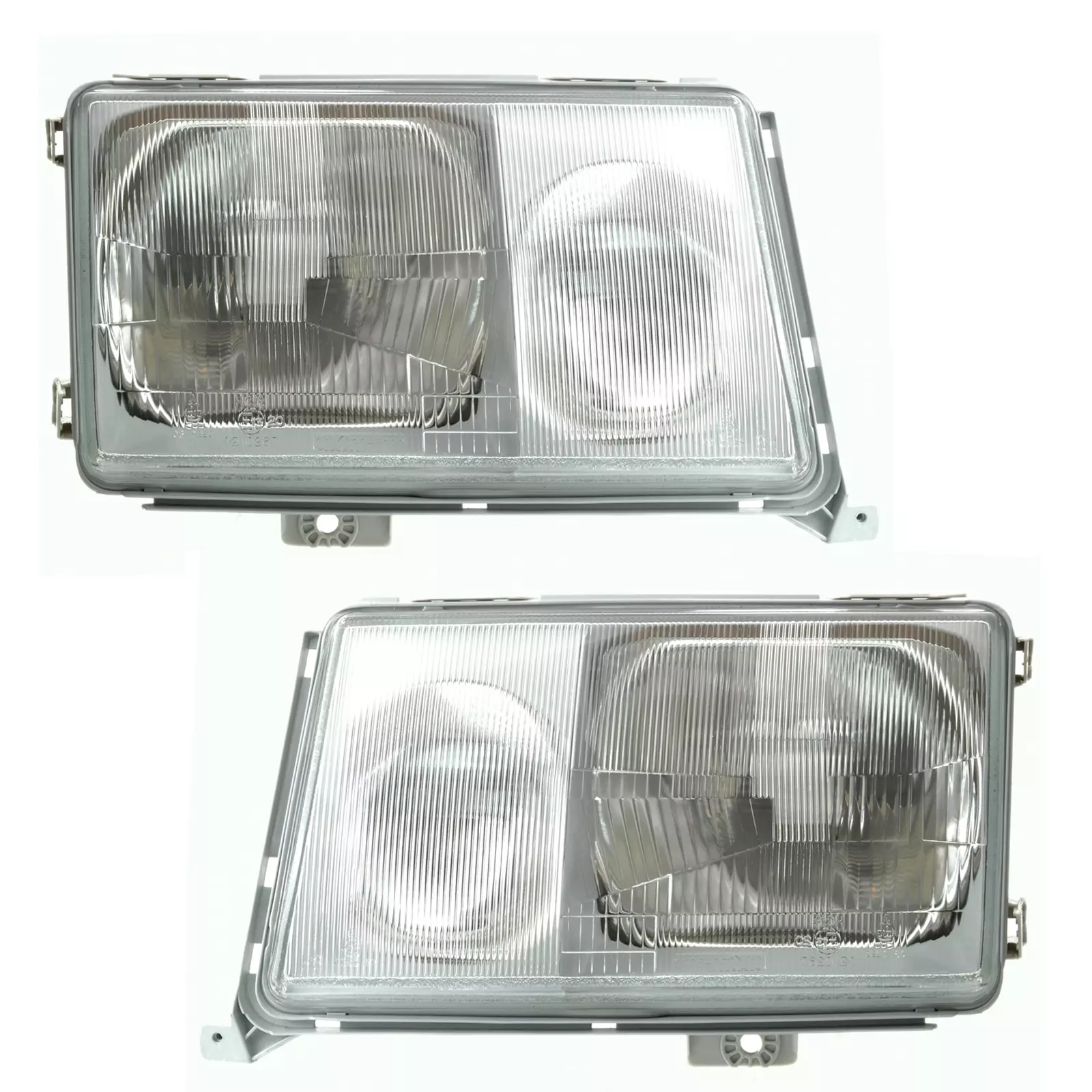 Scheinwerfer Halogen Streuscheibe LINKS + RECHTS für Mercedes W124 S124 1/1985-1989