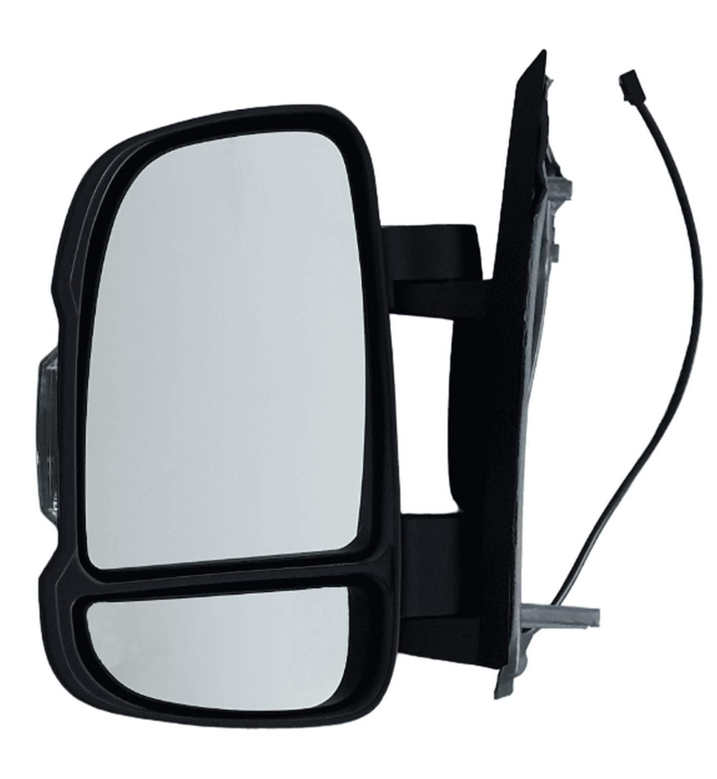 Aussenspiegel manuell mit Spiegelglas Konvex Weiss Beheizt LINKS 2-PINS für Fiat Ducato Citroen Jumper Peugeot Boxer 2006-