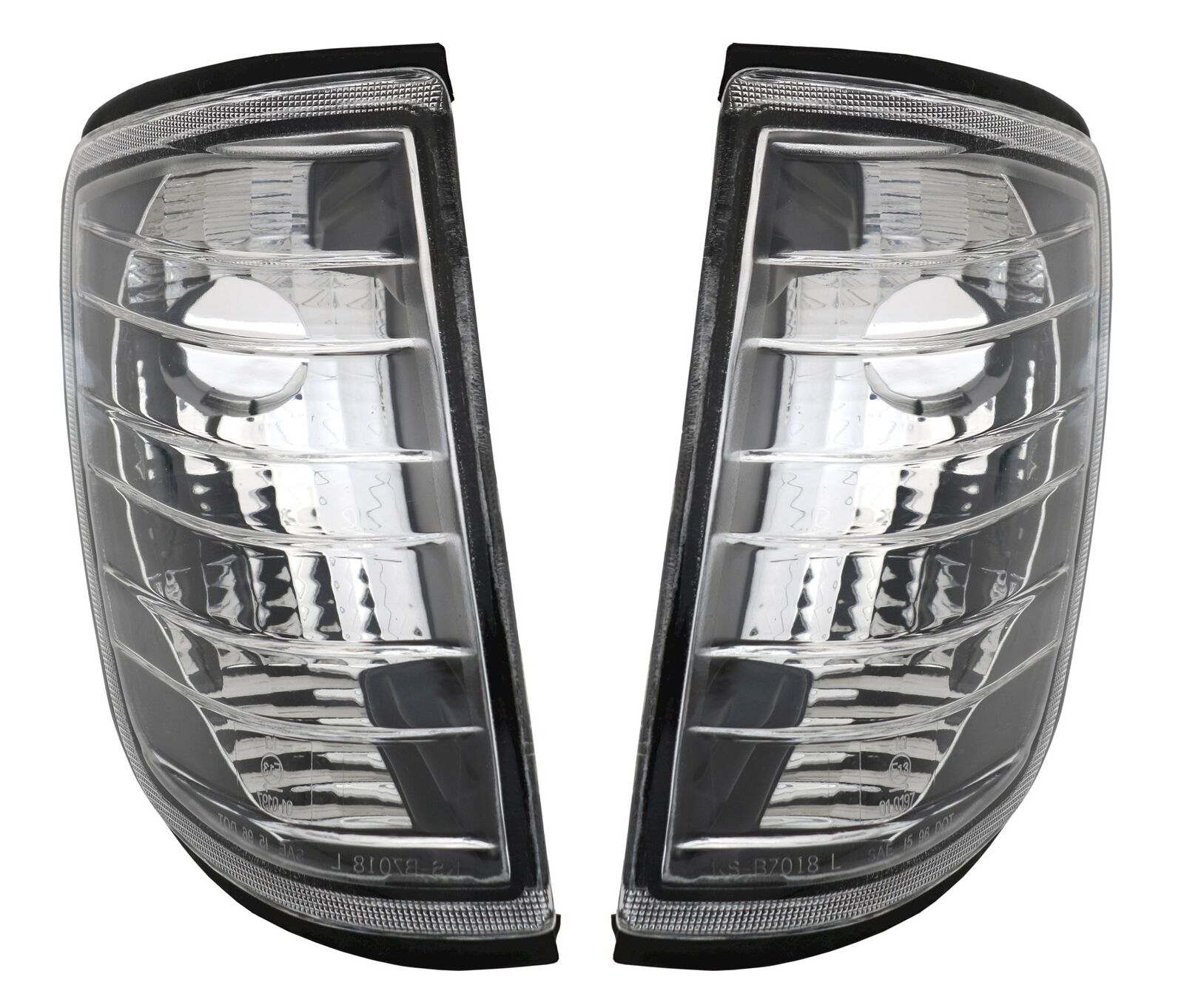 2x Frontblinker Blinker Klarglas Schwarz für Mercedes E-Klasse W124 ab 1984-1995