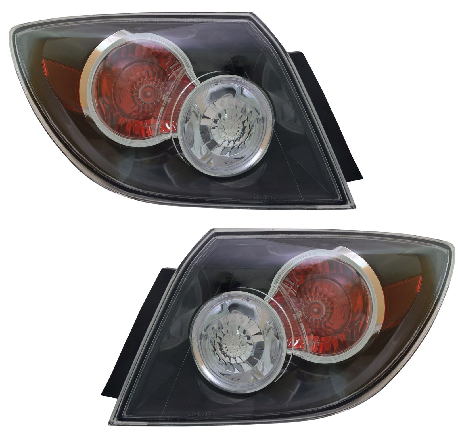 Rückleuchten Heckleuchten Schwarz LINKS + RECHTS für Mazda 3 BK 2006-2009