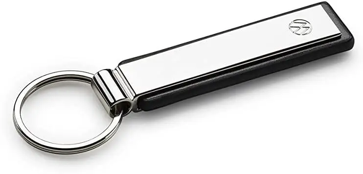 Original VW Schlüsselanhänger Schlüssel Logo + Lederband + Ringe