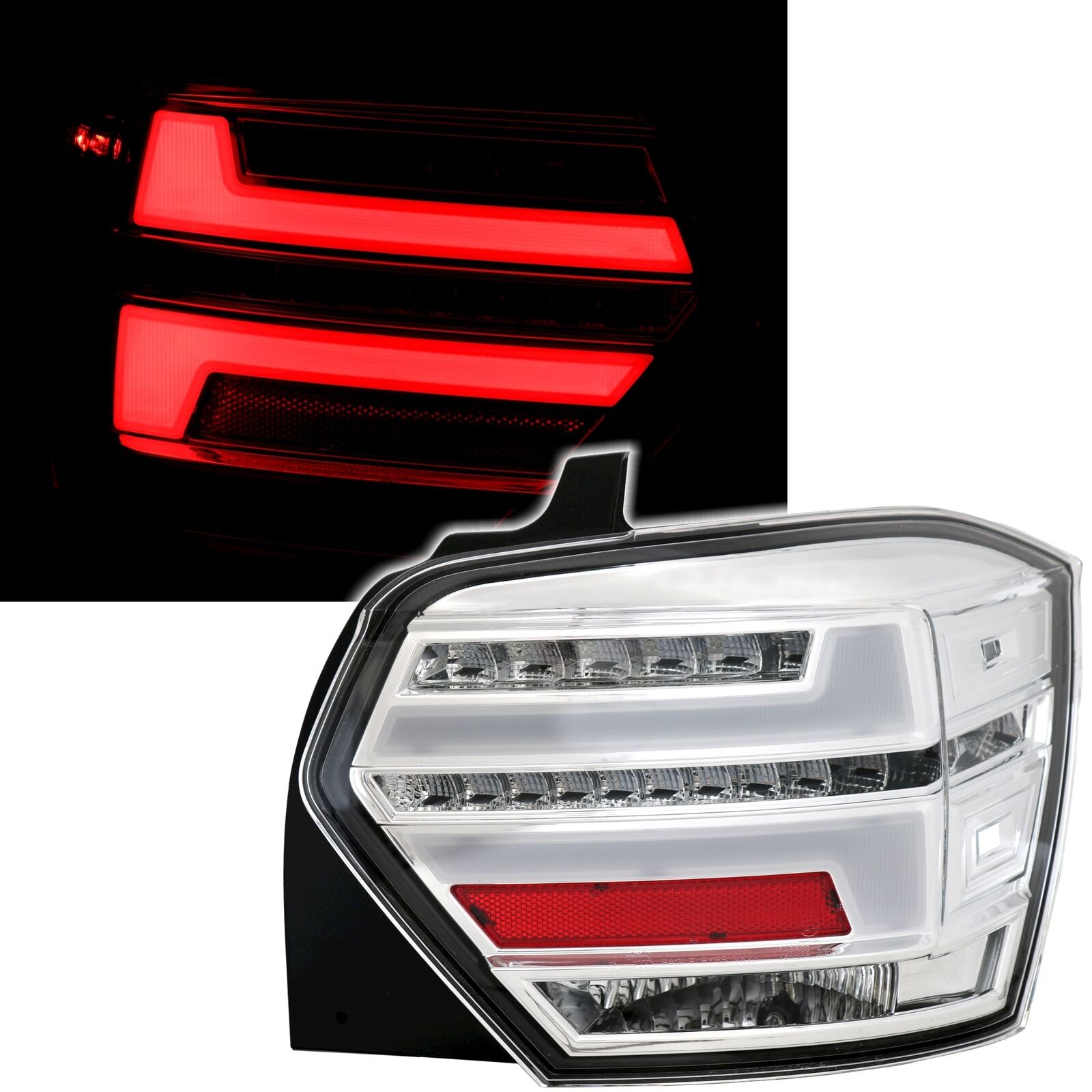 LED LightBar Rückleuchten in Klarglas Chrom für VW Polo 2G AW 2017-2021