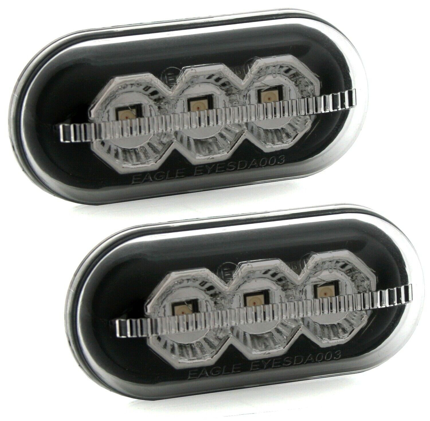 2x LED Seitenblinker Blinker Set Schwarz Smoke für Dacia Duster Lodgy Dokker
