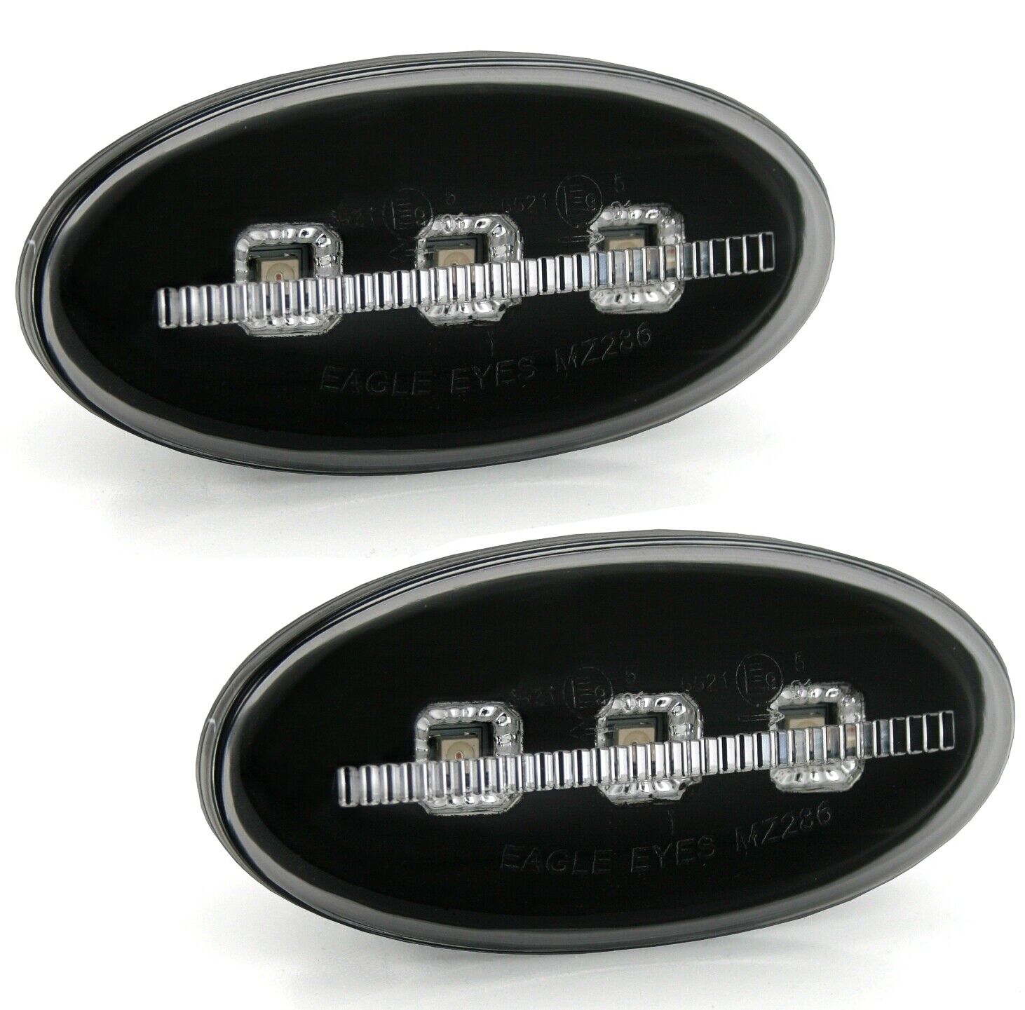 2x LED Seitenblinker Blinker Set Smoke Schwarz für Mazda 2 DY 3 BK 5 CR19 6 GG GY BT-50 MPV-II