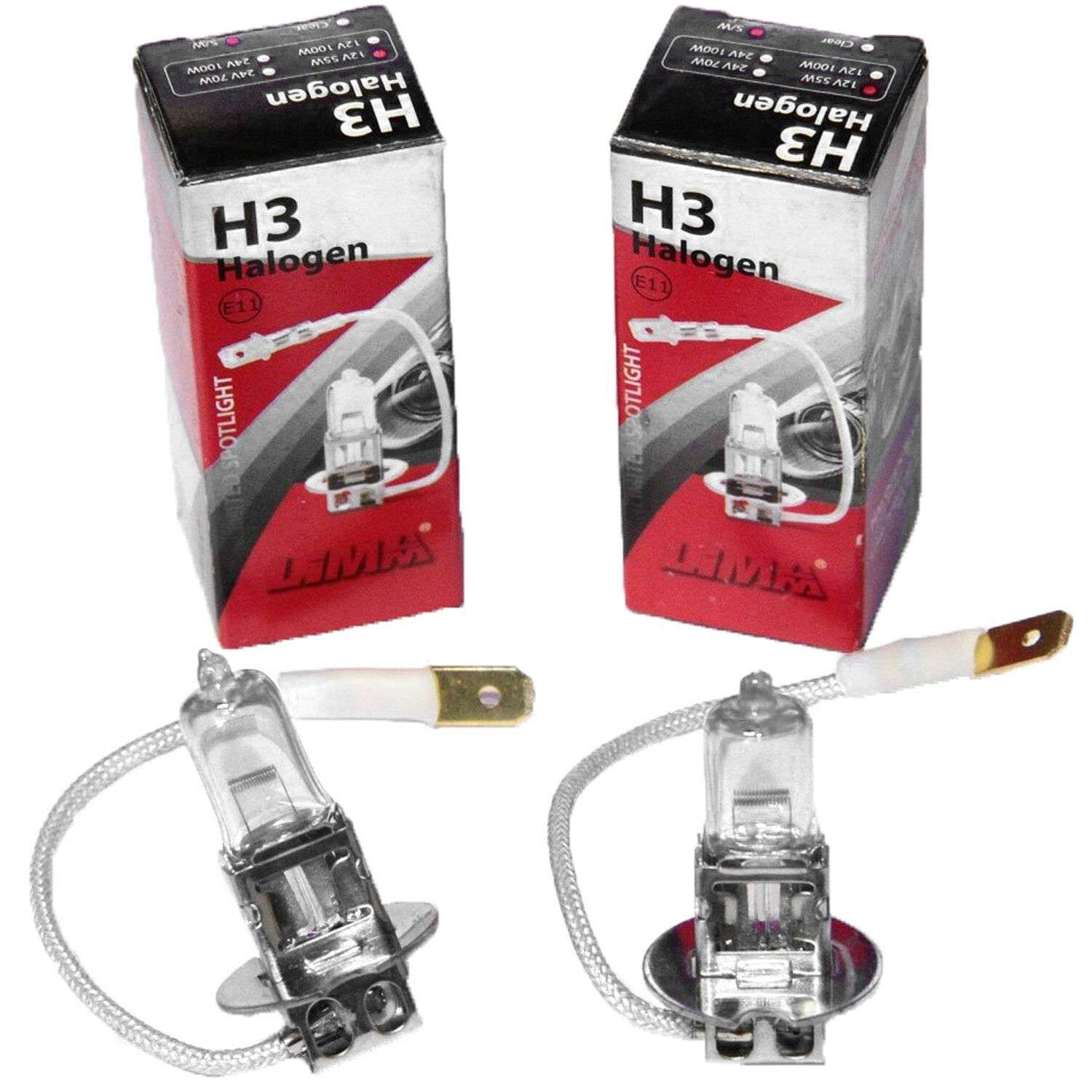 2x H3 / 70W 24V für LKW Truck Scheinwerfer Birnen Lampen E-Prüfzeichen