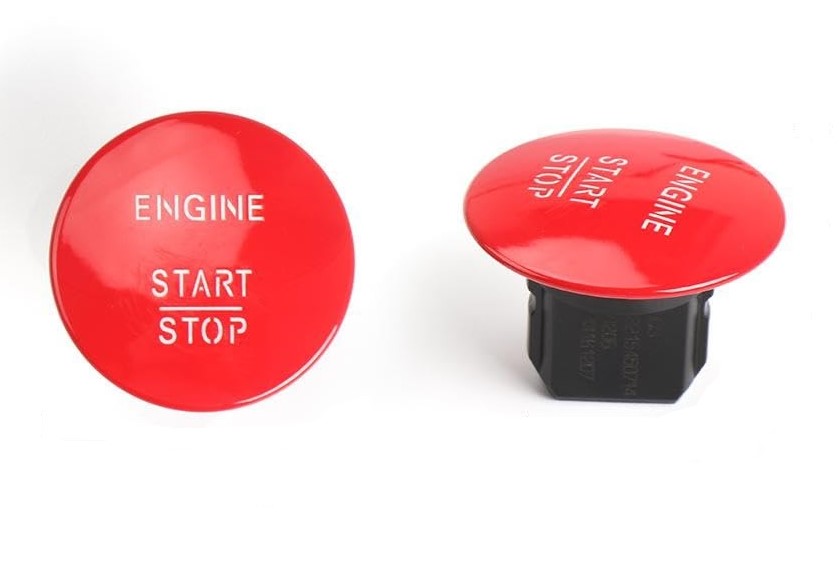 Start Stop Knopf Taste Motor Start für Keyless-Go A2215450714 / 2215450714 in ROT für Mercedes X204 C216 W221 R231 R172