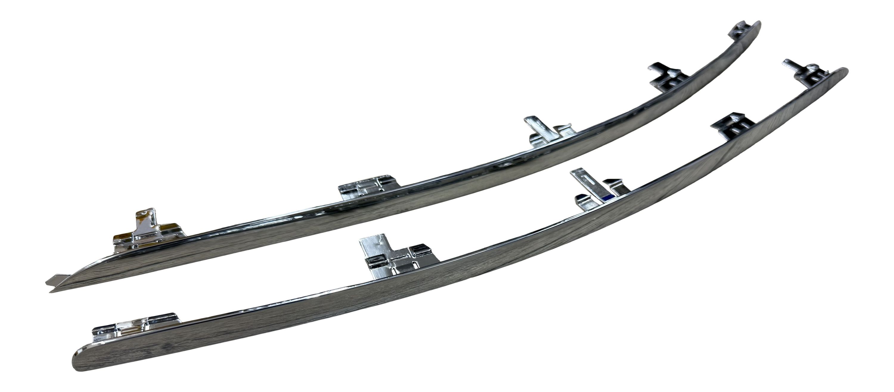 Chrom Zierleiste LINKS + RECHTS Scheinwerfer Vorn für Audi A6 4F C6 2009-