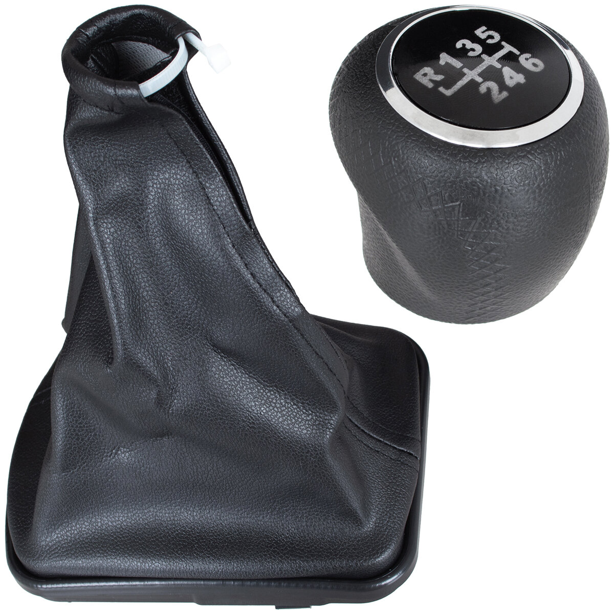Schaltknauf Schaltmanschette 6-Gang + Rahmen 735417451 für Fiat Punto 2005-2013