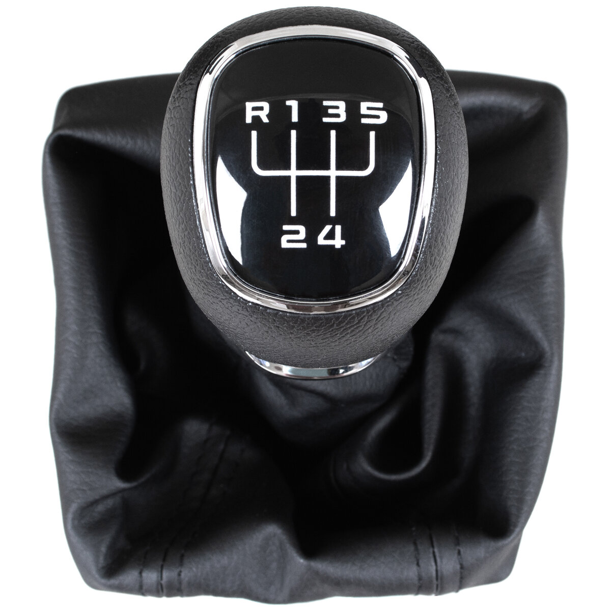 Schaltknauf 5-Gang + Schaltmanschette + Rahmen für Skoda Octavia III 5E ab 2012-