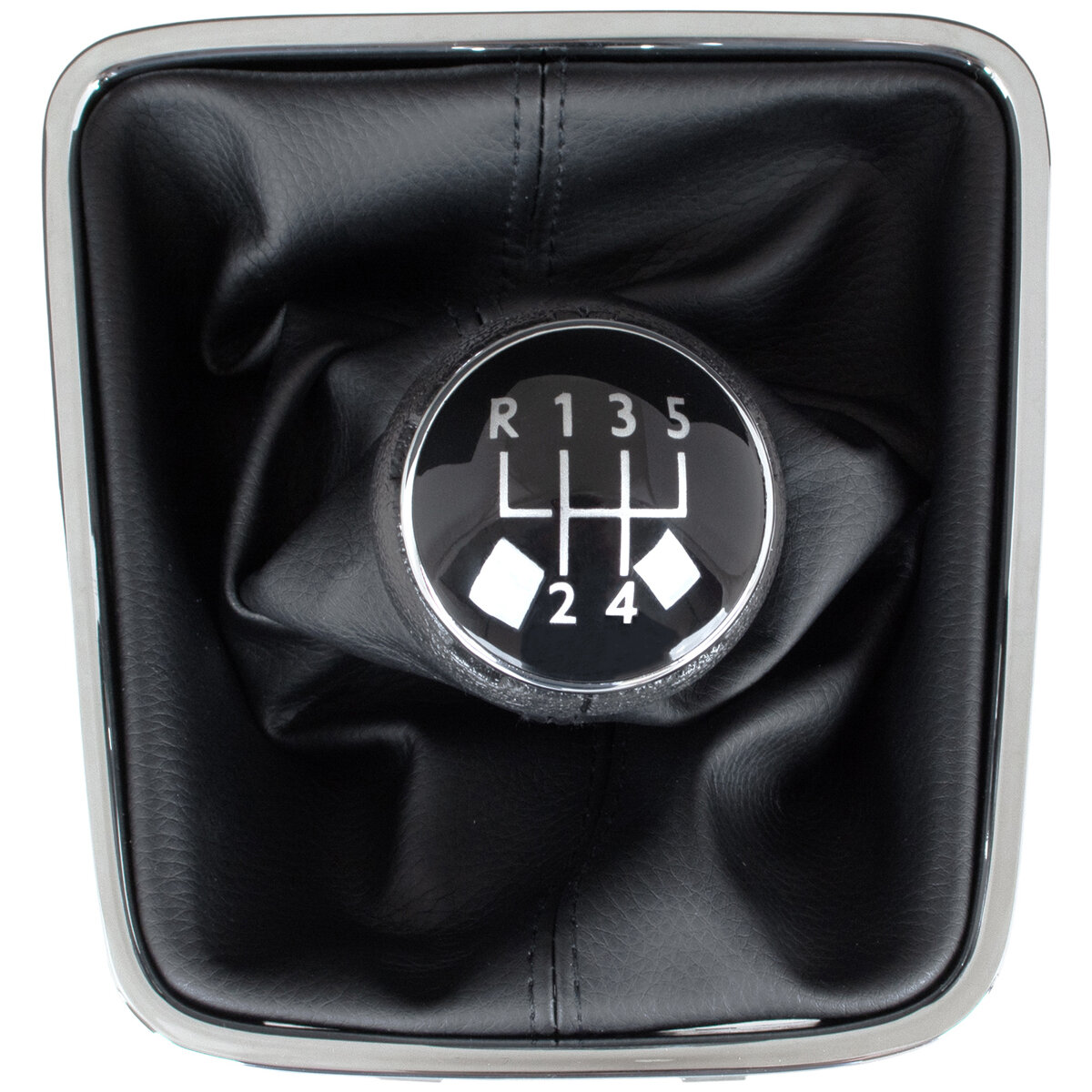 Schaltknauf 5-Gang + Schaltmanschette + Rahmen für VW Sharan 7N 2010- Tiguan 5N 2007- Golf Plus 2005-