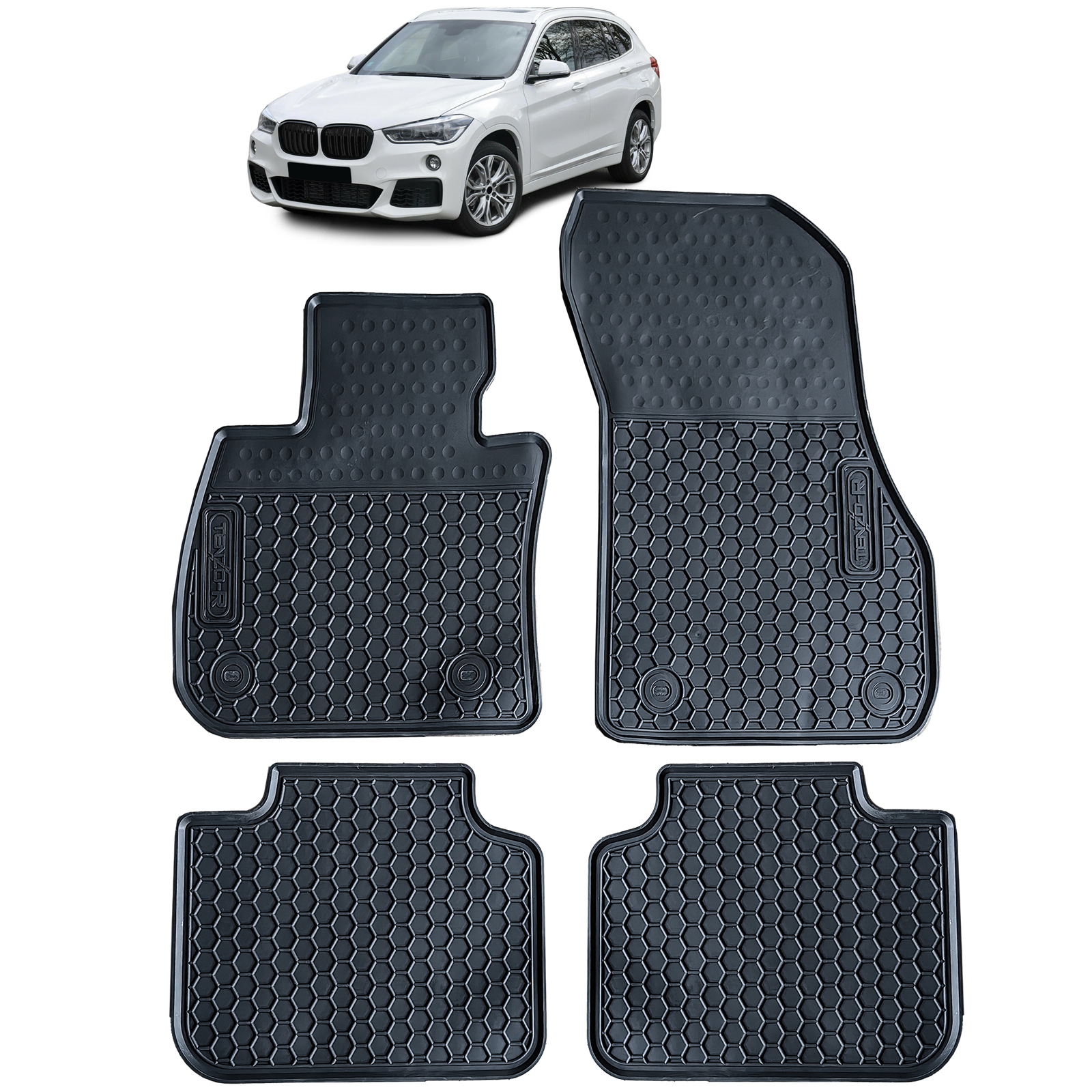 Premium Gummi Fußmatten Gummifußmatten VORN + HINTEN für BMW X1 F48 ab 2015-2022
