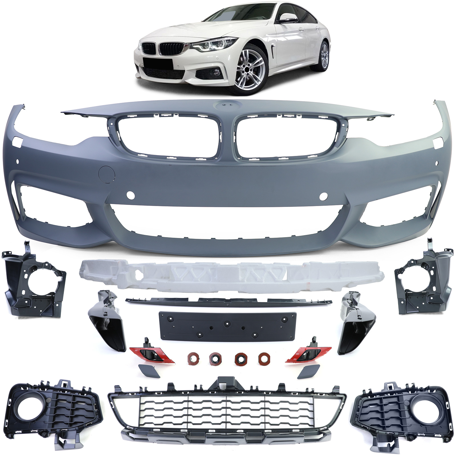 Front Stoßstange Sport Optik PDC SRA mit ABE für BMW 4er F32 F33 F36 ab 2013-