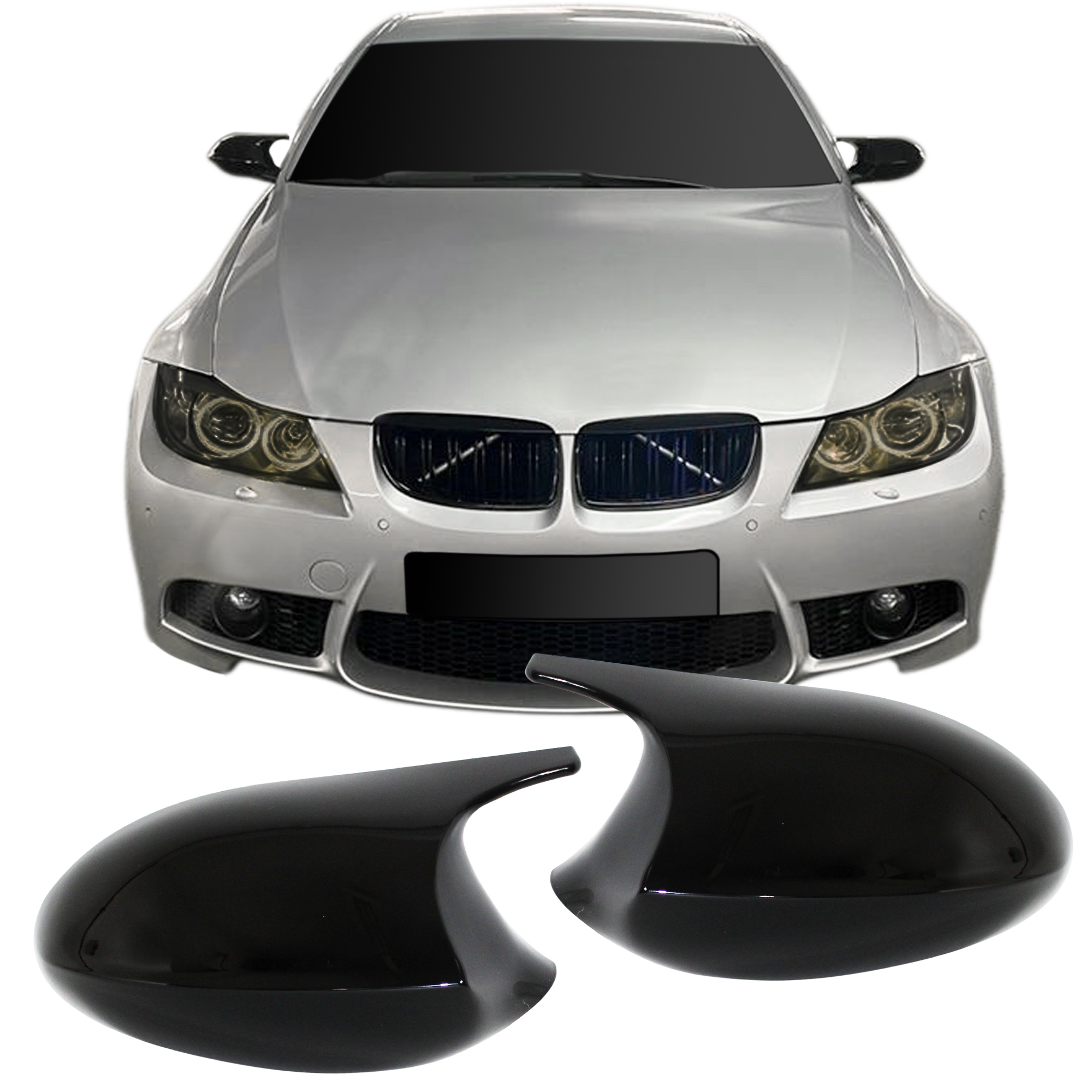 Spiegel Gehäuse SCHWARZ GLANZ LINKS + RECHTS komplette Gehäuse für BMW 1er E81 E82 E87 E88 Vorfacelift