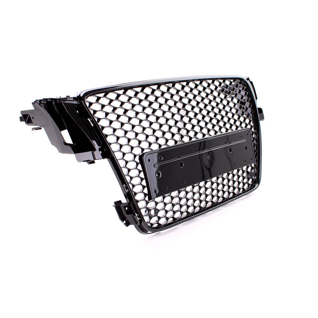 Kühlergrill Sportgrill Wabengrill Grill Schwarz Glanz PDC  Halter für Audi A5 8T ab 2007-2011