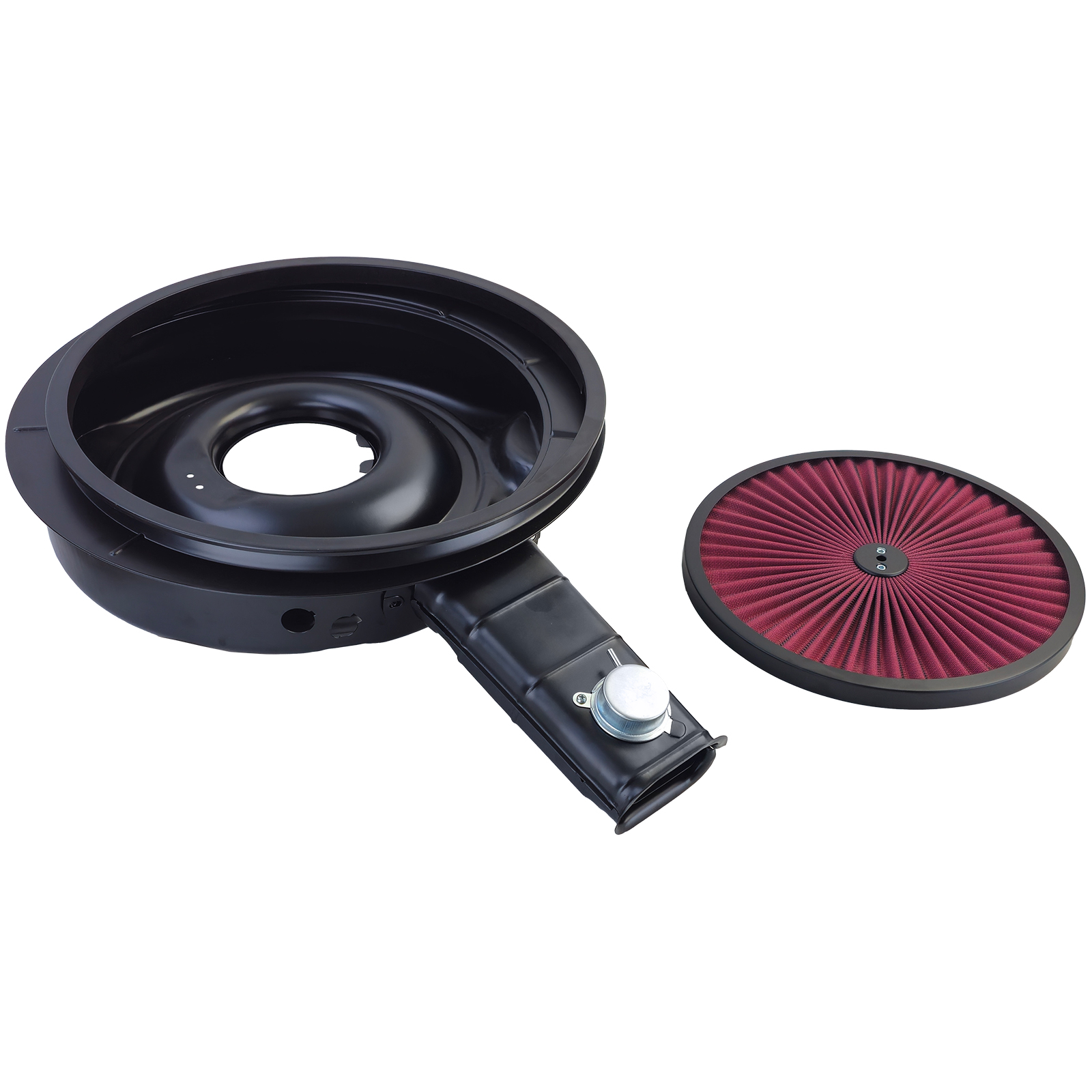 Luftfilter Gehäuse Airbox HighFlow Filterdeckel Schwarz für Ford Mustang 1971-1973