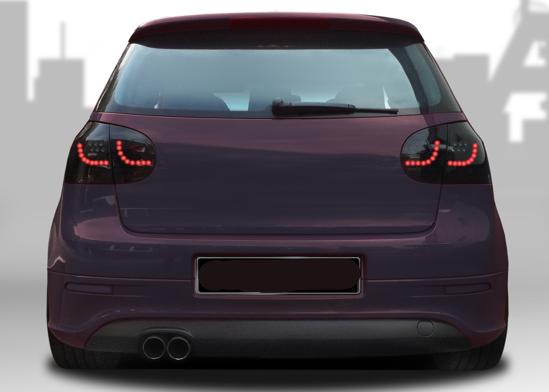 Original JOM URBAN LED Rückleuchten Schwarz SET für VW Golf 5 V MK5 Limo 2003-2008