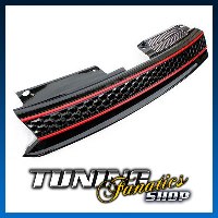 Kühlergrill Sportgrill Waaben Gitter Grill im VW Golf GTI Look für VW Golf 6 VI