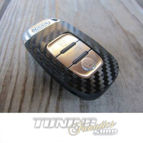 Schlüssel Carbon  Dekor Folie Aufkleber Sticker in Schwarz für Audi *NEU*