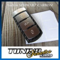 Schlüssel Carbon  Dekor Folie Aufkleber WEISS für VW Passat 3C B6 B7 + CC