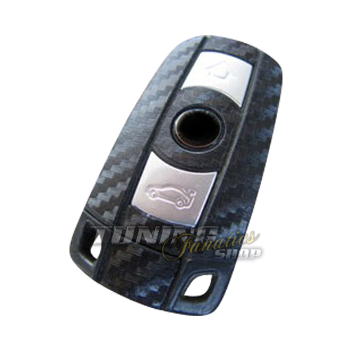 Schlüssel Carbon  Dekor Folie Aufkleber Sticker in Schwarz #2 für BMW