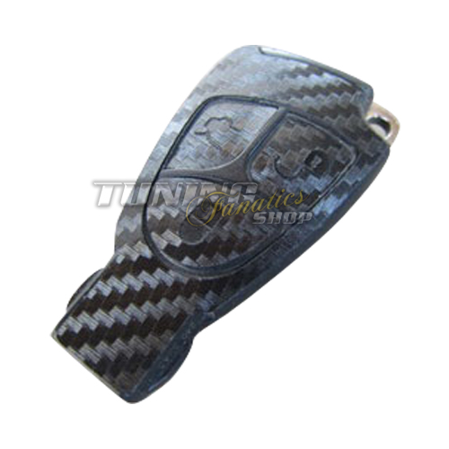 Schlüssel Carbon  Dekor Folie Aufkleber Sticker SCHWARZ pass. für Mercedes