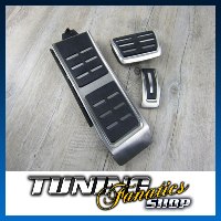 Original DSG Automatik Pedale Pedalkappen + Fußstütze Stütze Schwarz für Audi