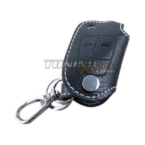 Schlüsseltasche Schlüsseletui Klappschlüssel Schlüssel LEDER Weiss 2T für Opel