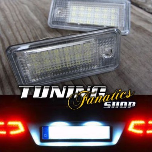 Für Audi A3 8P A4 8E A6 4F Q7 2x LED SMD Kennzeichenbeleuchtung Birnen SET