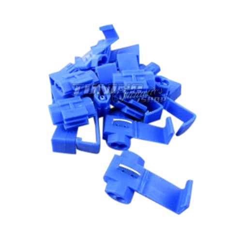 20x Stromdiebe Abzweigverbinder Quetschverbinder 0,75 - 2,5 mm²  = BLAU