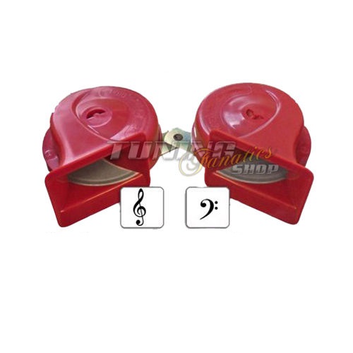 Premium 2-Klang Zweiklang Fanfare Signalhorn Hupe Eintragungsfrei für VW Seat Skoda