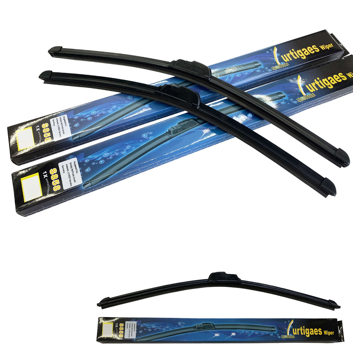 FLAT Scheibenwischer VORN + HINTEN für Ford Cougar ab 1998-2002 [22/20/22]