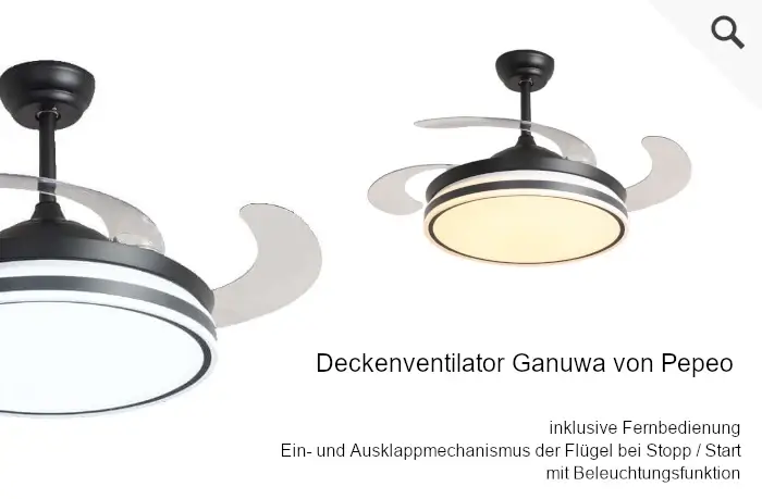     Deckenventilator Ganuwa 107 cm mit LED und Fernbedienung
