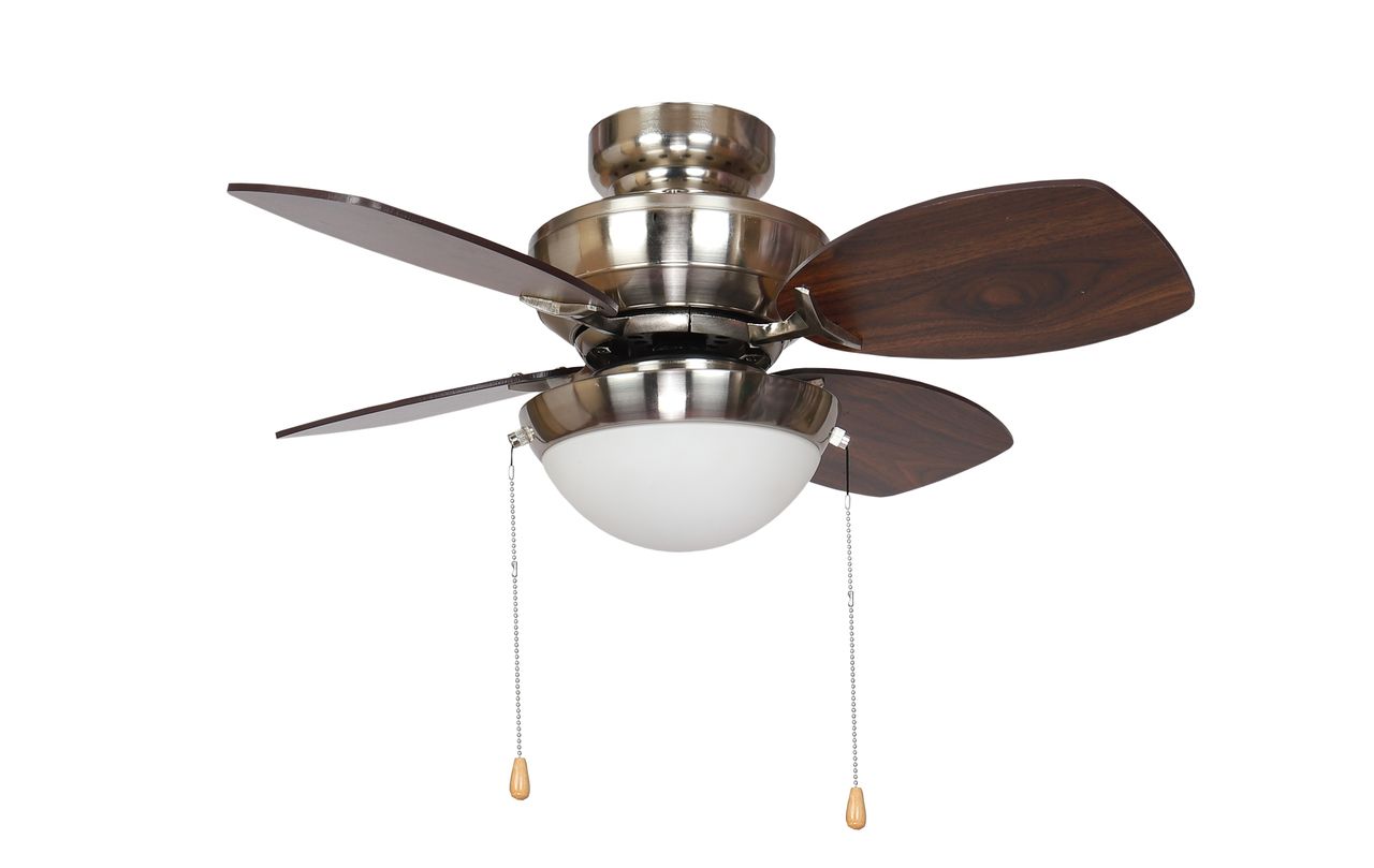 Deckenventilator Kompact Nickel 71 cm mit LED Licht