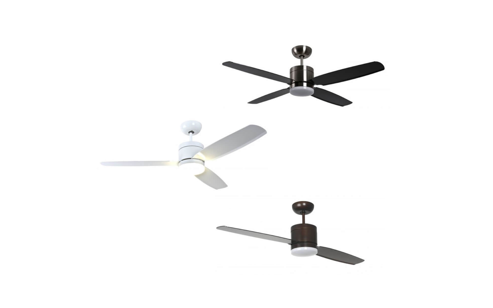 Energiespar Deckenventilator Turno mit LED und Fernbedienung | Creoven