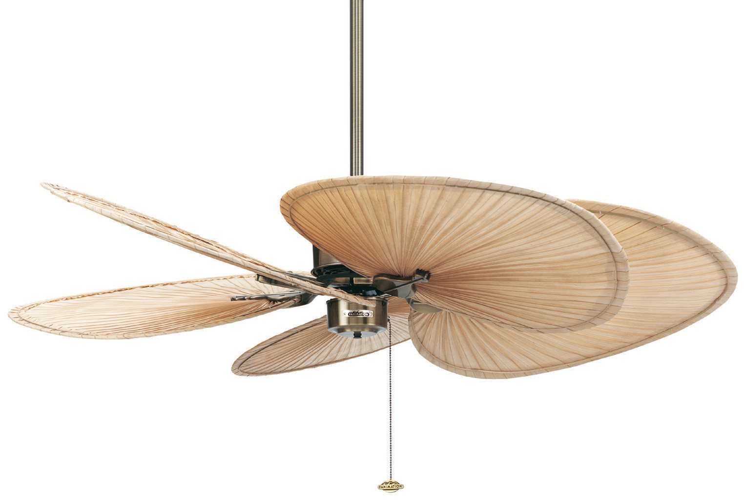 The Islander Fan Antique Brass Natural Palm Blades Ceiling Fans The Islander Fan Antique Brass Natural Palm Blades
