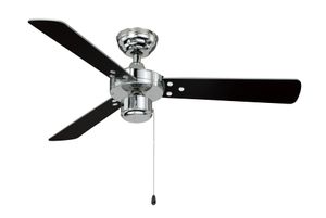 Modern Ceiling Fan Ceiling Fan Cyrus 107cm Chrome Black Blades
