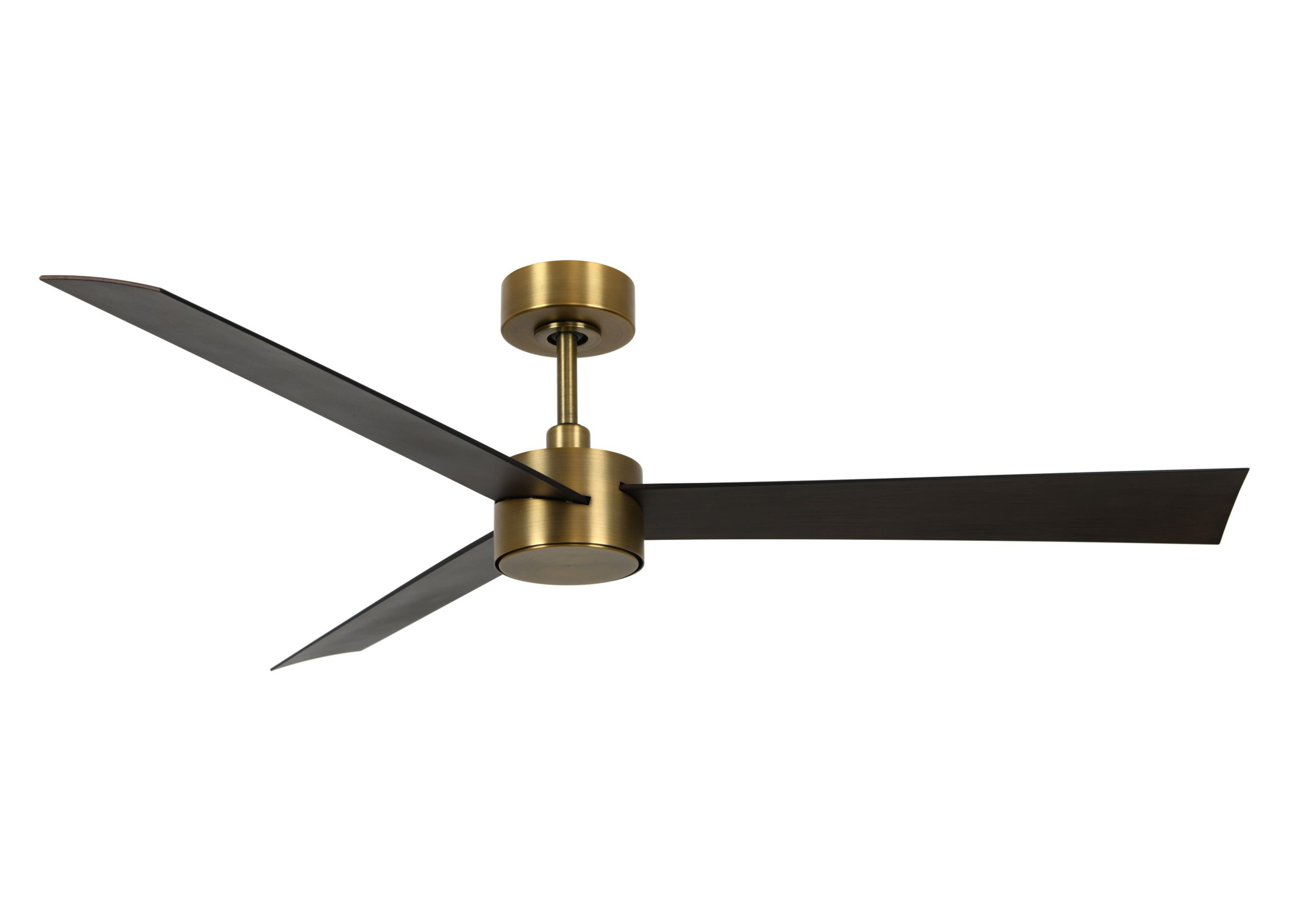 Ventilateur De Plafond Melton Avec Lumière Et Télécommande – 132 Cm, Laiton Satiné, Pales érable
