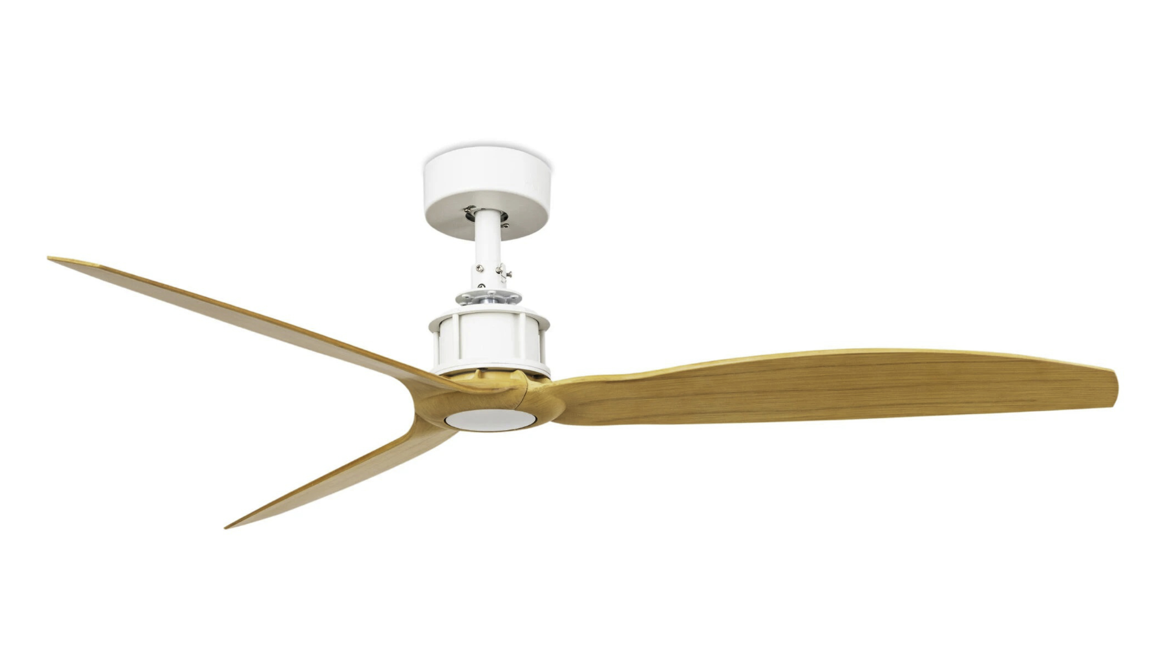 Ventilateur de plafond à basse consommation avec Just Fan Blanc / Bois 128 cm