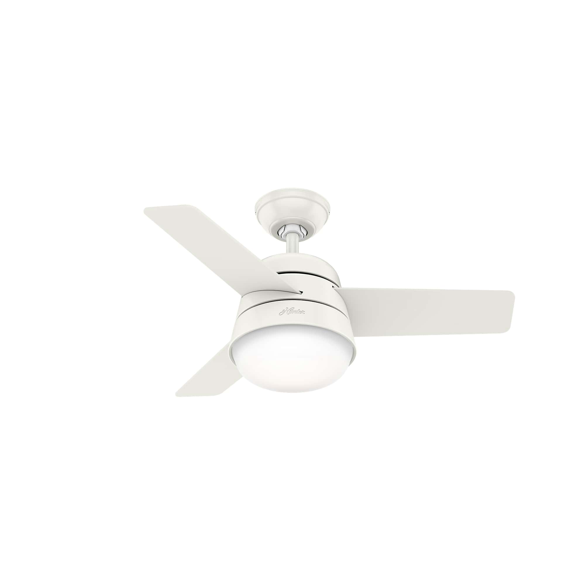 Hunter Ventilateur de plafond avec Télécommande Dante Blanc Ventilateur Lumière