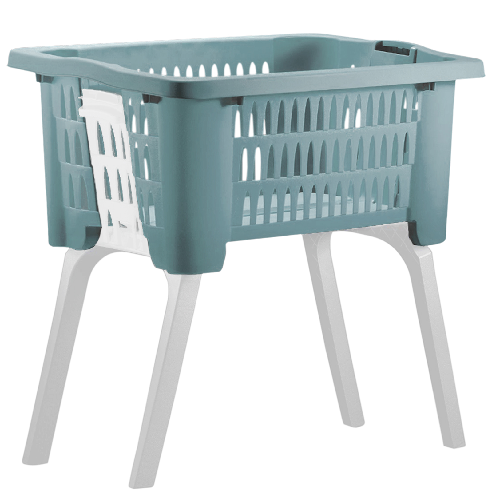 Cesta para ropa capacidad de 38L de Plástico 2 asas patas plegables