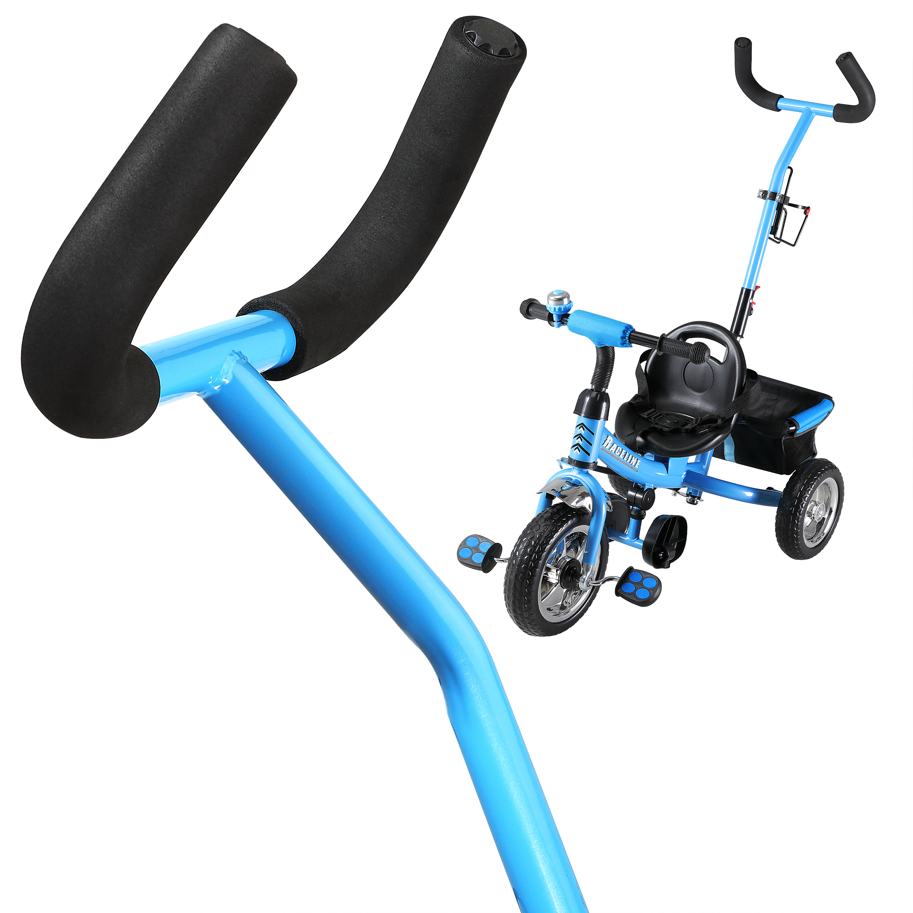 ZAPOP 5-in-1 Laufrad Dreirad - Kinderfahrrad Ab 1-4 Jahre Mit Schubstange