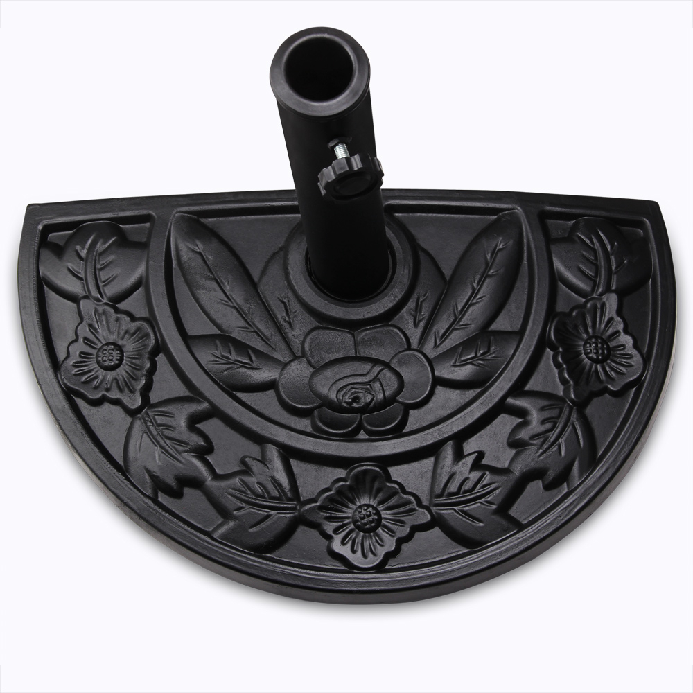 Deuba Base per ombrellone semicircolare 50x31x31cm 9 kg supporto ombrelloni a parete giardino balcone terrazza